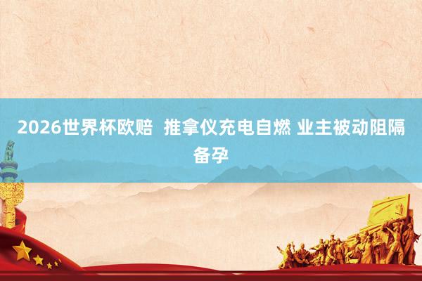 2026世界杯欧赔  推拿仪充电自燃 业主被动阻隔备孕