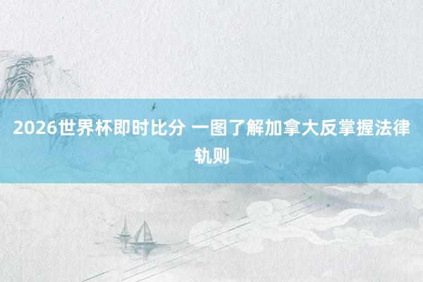 2026世界杯即时比分 一图了解加拿大反掌握法律轨则