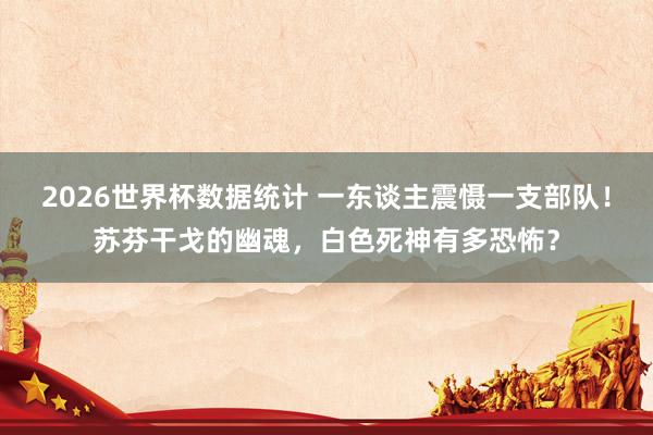 2026世界杯数据统计 一东谈主震慑一支部队！苏芬干戈的幽魂，白色死神有多恐怖？