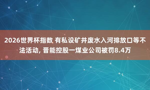 2026世界杯指数 有私设矿井废水入河排放口等不法活动, 晋能控股一煤业公司被罚8.4万